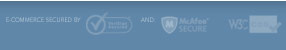 VeriSign Secured, McAfee Secure, W3C CSS compliant